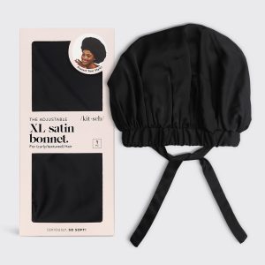 Black Satin Bonnet - XL